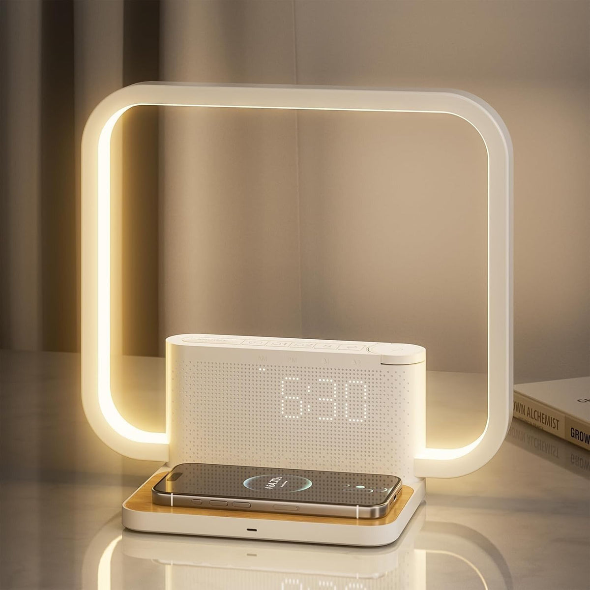 Sunrise Alarm Clock Wireless Charger Sound Machine for Bedrooms